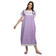 thumbnail image 4 of Moomaya Printed Sleepwear Cotton Ruffled Border Womens Maxi Nightdress, 4 of 5