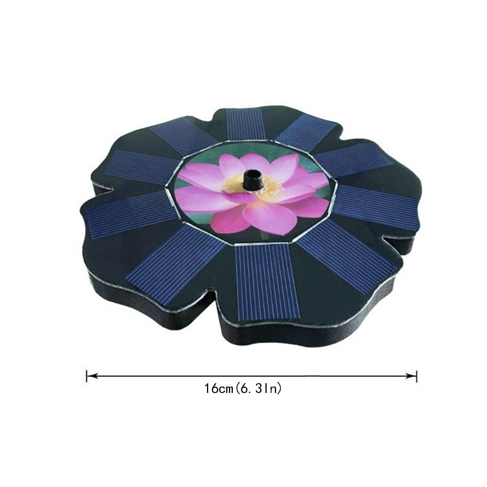 (Clearance) pdqouc Solar Bird Bath Fountain with 6 Nozzles, Solar Fountain Pump for Bird Bath with Brackets, Solar Powered Floating Water Fountain Pump for Bird Bath, Ponds, Garden, Fish Tank Decor