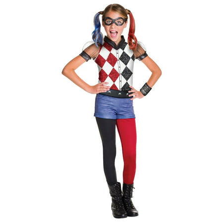 DC Super Hero Girls Harley Quinn Halloween Costume Dress Up Outfit Small 4-6