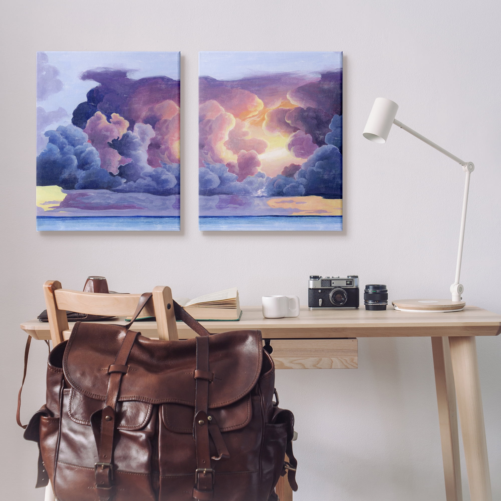 Stupell Indtries Nautical Horizon Sunset Sky Purple Blue Clouds,24 x 30,Design by Grace Popp