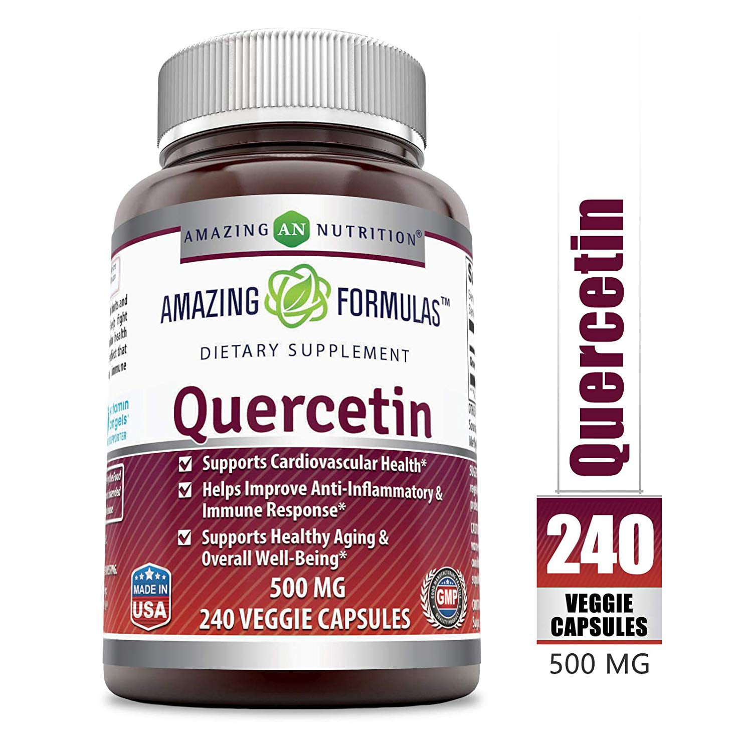 Amazing Formulas Quercetin - 500 Mg, 240 Veggie Capsules - Walmart.com