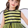 thumbnail image 5 of Pandaie 4-10Y Girls Kids Cute Tulle Dress Set with Headband and Wings Festival Cartoon Dress Up Outfit Yellow,9-10Years, 5 of 7
