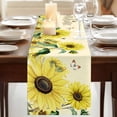 thumbnail image 3 of Table Runners 90 Inches Long Dress Scarves, Sunflowers Farmhouse Coffee/Dining/Kitchen Table Runner for Living Room, Spring Botanical Watercolor Blossom Flowers 13x90 Inch, 3 of 9
