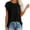505_Black, variant on ZHENHONG T Shirts for Women,Casual Solid Color Short Sleeve Tshirt Crew Neck Loose Breathable Pocket Tees,Black Women Blouses