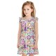 thumbnail image 1 of Fotbe Peace Love and Dove Flower Power Vestido de Dormir para Niñas de 3 a 10 Años, Mangas Cortas, Estilo Princesa, Pijama Camisón con Mangas Voladas-X-Large, 1 of 6