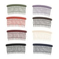 thumbnail image 2 of 8pcs Decorative Frosted Twist Combs for Women Small French Side Hair Clips Accessories for Girls, 2 of 7