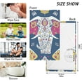 thumbnail image 3 of Dreamtimes Mandala Elephant Patterned Hand Towels 2 PCS, Cotton Bath Towel for Drying Face Hands Body Decorative Water Absorbent Lightweight Towels for Bathroom Ktichen Travel Gym,16"x28", 3 of 7