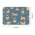 thumbnail image 3 of Xecao French Bulldog Yoga print Flannel Mat: Non-slip, 16x24in. Ideal for kitchen, bedroom, bath & living room., 3 of 9