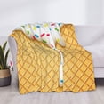 thumbnail image 3 of Fuzoiu White Ice Cream Print Flannel Blanket,Throw Blanket,Flannel Home Decor,Fleece Bed Blankets,Cozy Soft Blanket for Bed, Sofa, Camping, and Travel-80"x60", 3 of 6