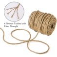thumbnail image 2 of 5mm Jute Rope, 100 Feet 4Ply Twisted Heavy Duty and Thick Twine Rope for Gardening, Crafting, Bundling, Cat Scratching Post, Home Decor, Christmas Decorations, 2 of 8