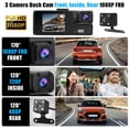thumbnail image 2 of Caméra de Tableau de Bord DVR pour Voiture avant et Arrière Intérieur 3 Canaux 1080P, Écran IPS de 2 Pouces, Lumières de Cabine Infrarouges Vision Nocturne, avec Enregistrement en Boucle, Enregistrement de 24 Heures, 2 of 8