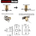 thumbnail image 2 of Closet Door Ball Catch Hardware, Stainless Steel Catch Adjustable with Strike Plate, Brushed Satin Finish 8 Pack, HBC100-P8, 2 of 4