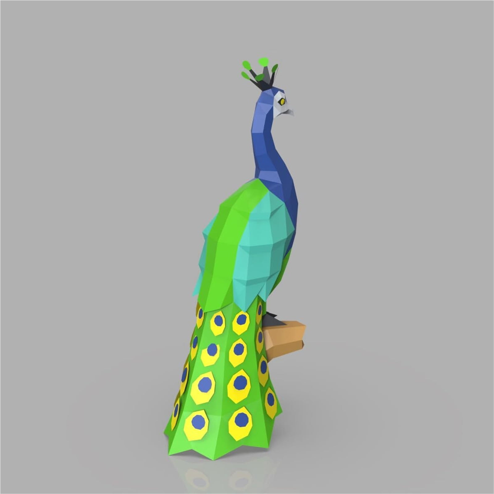 Peacock DIY handmade origami decorative geometric design suitable for home decoration in the living room, bedroom or study