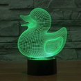 thumbnail image 2 of YSITIANNA Duck Night Light Acrylic 3D Illusion Lamp 16 Color Changing Touch-Remote Table Desk Decoration Lamps LED Toy Gift Mood Sleep Light N-28 STNL#1333, 2 of 7