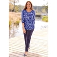 thumbnail image 2 of Catherines Women's Plus Size Suprema 3/4 Sleeve V-Neck Tee, 2 of 5