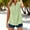 #011-Mint Green, variant on Wowcloth Women's Bamboo Cotton Linen Blouse, Solid Color Button Front Sleeveless V-Neck Top for Casual and Office Wear