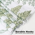 thumbnail image 5 of Small Stall Sage Green Leaves Shower Curtain, Narrow Fabric Botanical Shower Curtain, Plant Bathroom Shower Curtain, 36 x 72 Inch, 5 of 5