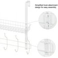 thumbnail image 2 of Over The Door Hook Hanger with Mesh Basket, Bathroom Towel Hanging Rack, White, 2 of 6