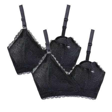 

Pxiakgy lingerie for women 2PC PWomen No Rims Lace -Feeding Bra During Pregnancy Underwear Black + M