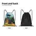 thumbnail image 2 of Hirioo Green Tractor Field Print Drawstring Backpack Bag Sport Versatile Sports Backpack for Gym, Travel, Swimming, Beach, 2 of 9