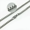 thumbnail image 6 of 20-30" Unisex 316L Stainless Steel Necklace Curb Square Chain 2-5 Widths, 6 of 7