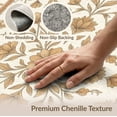 thumbnail image 6 of ODIKA 8'x10' Washable Area Rug Non-Slip Chair-Friendly Mat Fall Boho Distressed Botanical Vines Border Cream Neutral Vintage Refined for Dining Room, Large Office, Lounge, 6 of 7