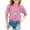 43Pink158, variant on Girl's T-Shirts Short Sleeve Crewneck Kids Rainbow Print Casual T Shirts Leisure Wear Comfort Fit Tee Shirts Holiday Vacation Breathable Cozy Children Top