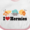thumbnail image 4 of Inktastic I Heart Hermit Crabs Boys or Girls Baby Bib, 4 of 4