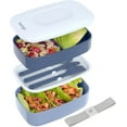 thumbnail image 2 of MHSIOAP-Bentgo Classic - Adult Bento Box, Stackable 3-Compartment Lunch Box with Removable Utensil Set and Sealing Strap, BPA-Free, Food Container Ideal for Meal Prep, Work, and On the Go (Slate), 2 of 4