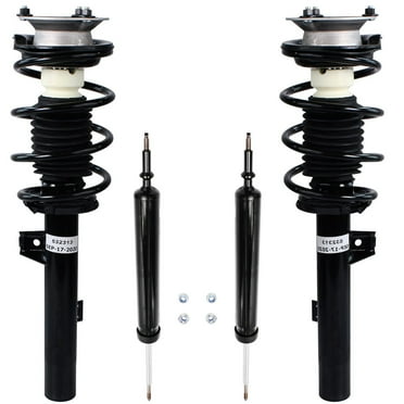 Detroit Axle - Struts Shocks for 2008-2012 BMW 128i, 08-13 135i, 07-13 328i 335i, 09-11 335d (w/o Sport Susp.) Complete 2 Front Struts w/Coil Spring 2 Rear Shock Absorbers Replacement Struts