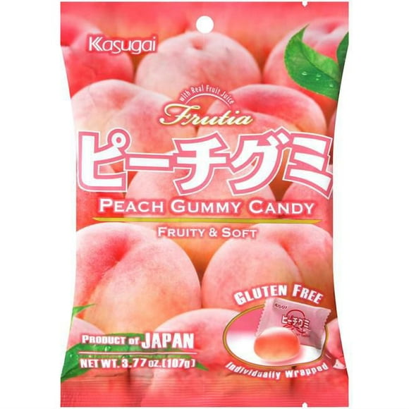KASUGAI Peach Gummy Candy, 107 g