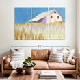 thumbnail image 2 of Elephant Stock Wheat Fields Wall Art - Horizontal Multi Panel Canvas - Living Room Wall Decor - Nature Multi Panel - Blue And White Decor By Avery Tillmon - 65" x 42", 2 of 8