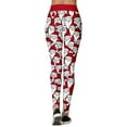 thumbnail image 4 of DYMADE Womens Christmas Workout Leggings Footless Fun Graphic Printed Cute Patterns Skinny Pants, 4 of 5