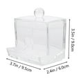 thumbnail image 2 of HORIALENCE 2pcs Transparent Cotton Pads Container Space Saving Plastic Box for Families, 2 of 7