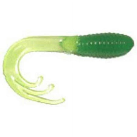Big Bite Triple Tip Grub 2 10ct Green Chartreuse TIp