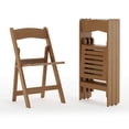thumbnail image 2 of Flash Furniture 4 Pack Commercial Chestnut Indoor/Outdoor Lightweight Wood Look Resin Folding Event Chair with Slatted Seat, 2 of 16