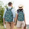 thumbnail image 4 of Disketp Floral print Canvas Backpack Lightweight Travel Daypack Student Rucksack Laptop Backpack-, 4 of 5
