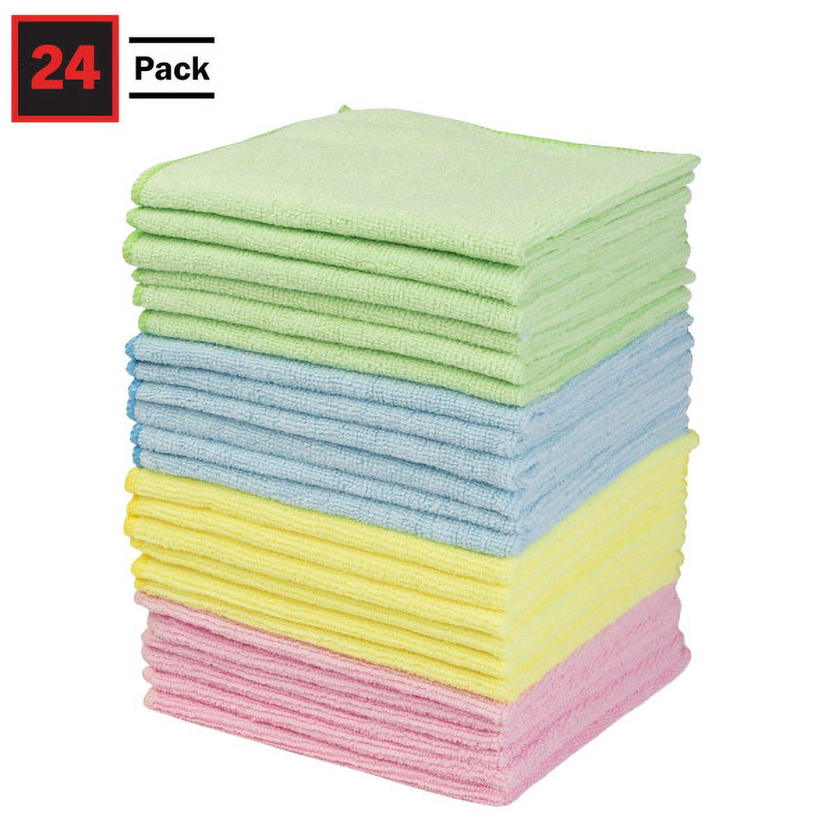Stalwart Microfiber Cleaning Cloth 24-Pack for Car, Home, and Kitchen