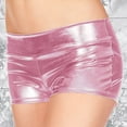 thumbnail image 2 of Metallic Rave Booty Dance Shorts for Women High Waist Shiny Disco Party Wear Stretchy Comfortable Clubwear, 2 of 2