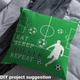 thumbnail image 2 of Homewish Boys Football Soccer Fabric by the Yard 3 Yard,Sport Game Sewing Fabric,Green White Room Decor Fabric by the Yard For Boys Kids,Super Cozy Room Decor, 2 of 6
