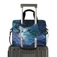thumbnail image 2 of 16" Laptop Briefcase for Work Travel Laptop Shoulder Bag Carrying Handbag Laptop Case Cute Blue and White Cat, 2 of 8
