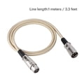 thumbnail image 1 of 3-Pin Long Lasting Durable XLR MIC Cable, Gold XLR Cable, For Electric Guitar Microphone, 1 of 8