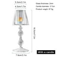thumbnail image 2 of Glass Tea Light Candle Holder Desk Lamp Shape Candle Holder Table LED Candle Holder for Wedding Birthday Party Decoration, 2 of 8
