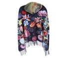 thumbnail image 3 of The Magic Scarf Company  Reversible Sueded Floral Art Print Button Shawl (Women), 3 of 6