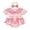 Pink, variant on BemeyourBBs Mama's Bestie Baby Girls Summer Newborn Baby Girl Smocked Romper Outfits Adorable Letter Embroidery Short Sleeve Doll Collar Bodysuit And Headband Set