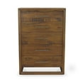 thumbnail image 6 of Pemberly Row Modern / Contemporary 5-drawer Mocha Brown Wood Chest, 6 of 7