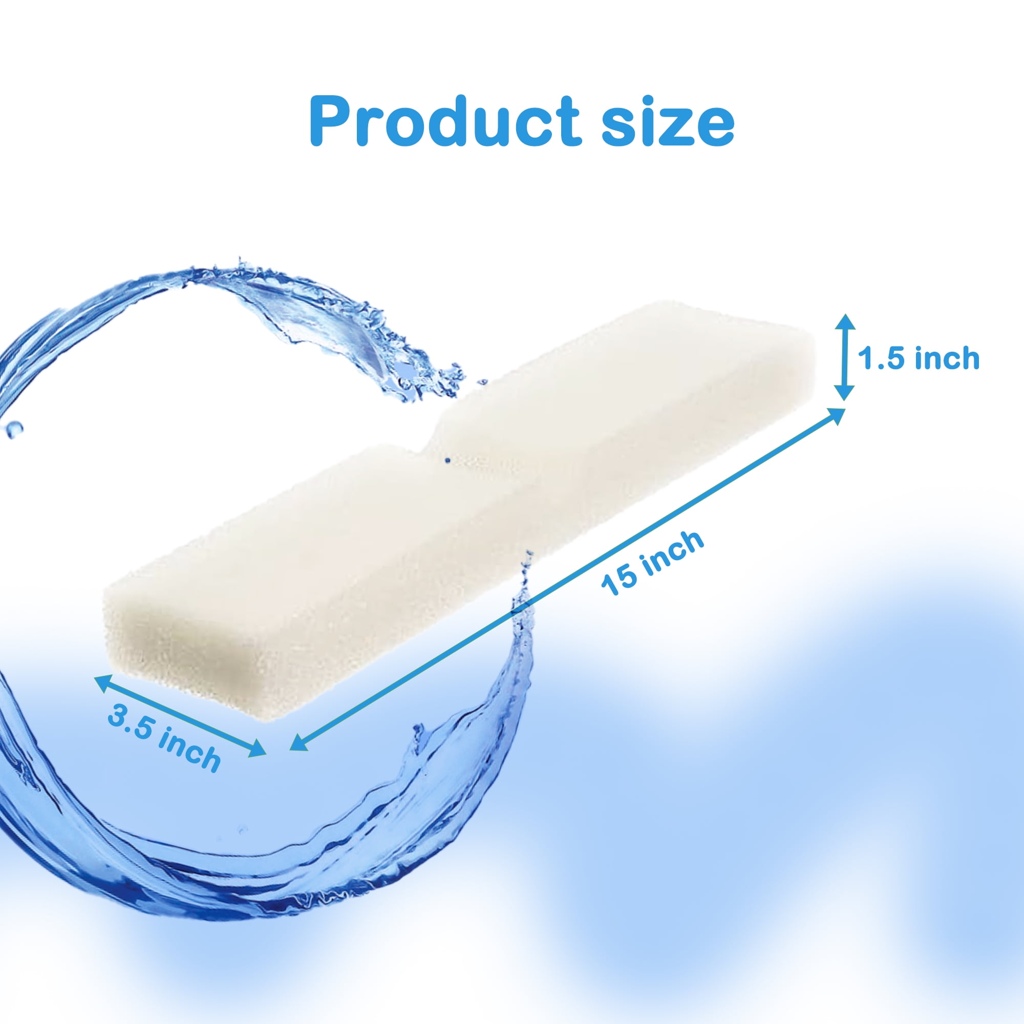 Delapan Fish Foam Pre-Filter Sponges for Canister Filters and Fluval Fx4 FX5 FX6 Aquarium Filter Media, 6 Pack