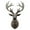 Black Brown, variant on 3D Deer Head Antlers Statue Wall Ornament Decor Brown