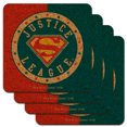 thumbnail image 1 of Justice League Superman Athletic Logo Low Profile Novelty Cork Coaster Set, 1 of 4