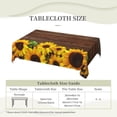 thumbnail image 3 of Sunflowers Rectangle Tablecloth Garden Sunflower Wooden Board Table Cloth Dining Table Cover for Home Kitchen Restaurant Party Buffet Picnic 60 x 84 Inch, 3 of 7
